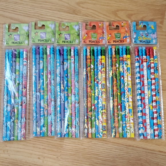 Dr.Seuss Vibrant Character Pencil Set 36 Pieces Disney School - Picture 1 of 14